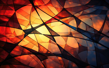 Wall Mural - Geometric Volumetric Abstract Background