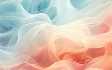 Wall Mural - Paste Colors Volumetric Wavy Abstract Background