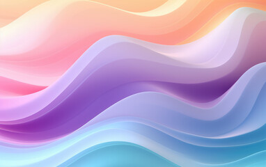 Wall Mural - Paste Colors Volumetric Wavy Abstract Background