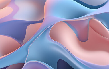 Wall Mural - Paste Colors Volumetric Wavy Abstract Background