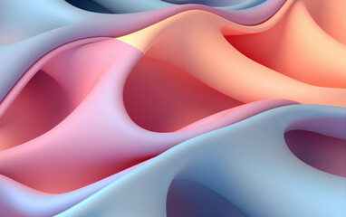 Wall Mural - Paste Colors Volumetric Wavy Abstract Background