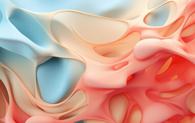 Wall Mural - Paste Colors Volumetric Wavy Abstract Background