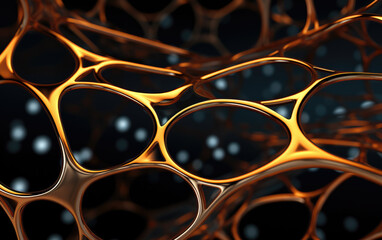 Wall Mural - Membrane Shaped Digital Abstract Background