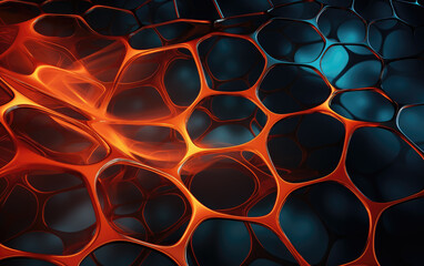 Wall Mural - Membrane Shaped Digital Abstract Background