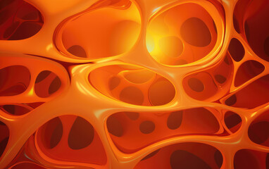 Wall Mural - Membrane Shaped Digital Abstract Background