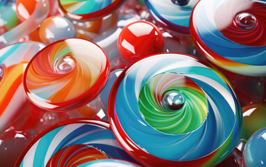 Wall Mural - Colorful Lollipops Abstract Background