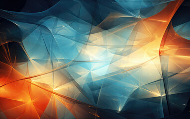 Wall Mural - Geometric Volumetric Abstract Background