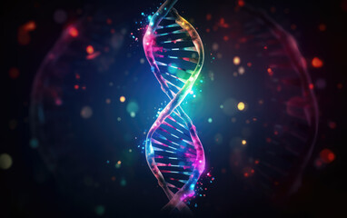 Wall Mural - DNA Helix Abstract Background