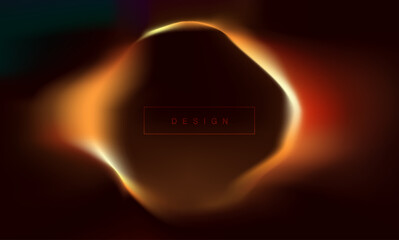 Leinwandbilder - Trendy minimalistic fluid blurred gradient background. colourful abstract liquid shape design template. wallpaper for poster, brochure, advertising, placard, music festival, night club. vector design.
