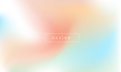 Poster - Holographic gradient pastel modern background. blue, pink ,yellow and orange colors for deign concepts, wallpapers, web, presentations and prints. vector design.