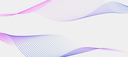 Abstract flowing lines wave. Digital future technology concept.