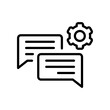 a natural language processing icon in line style