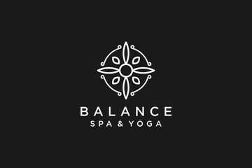 Wall Mural - Balance ornament decoration logo design spa yoga beauty wellness icon symbol