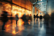 © forenna - busy people in motion, using long exposure techniques to convey the sense of constant activity and the passage of time. Generative AI