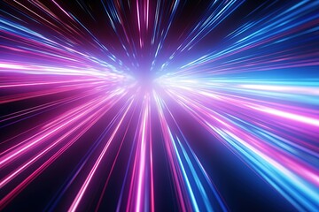 Wall Mural - abstract futuristic background with gold pink blue glowing neon moving high speed wave lines and bok