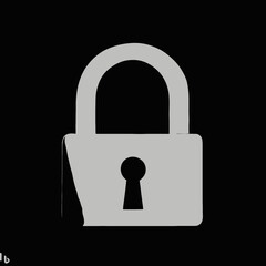 Poster - Vintage Lock and Key Silhouette , Security and Privacy Vector Design