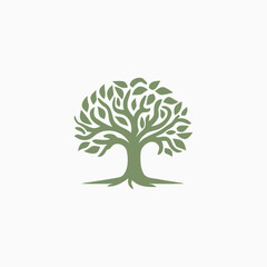 Tree logo design vector illustration