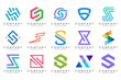© gemilang - Abstract collection with letters S logo design. creative design logotype S with colorful colors.