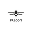 falcon eagle logo simple modern style vector