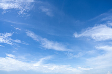 Wall Mural - blue sky and white cirrocumulus clouds texture background. blue sky on sunny day. summer sky. cloud 