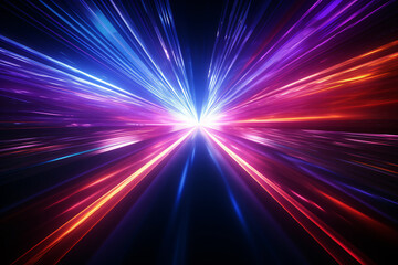 Wall Mural - neon fiber optic lines abstract texture background, abstract speed lines technology background
