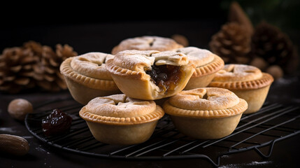 Wall Mural - mince pies on a wire rack