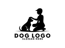 Dog Trainer Logo Vector Template, Training Dog Logo Design