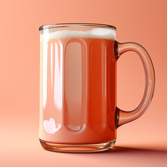 Poster - The image utilizes clean lines and bold colors to depict the essential elements of the mug, creating a visually striking and modern interpretation. Generative AI technology.