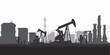 background illustration of an oil refinery. vector