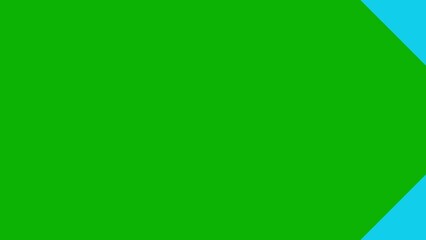 Wall Mural - Animated color background from triangular strips. Decorative multicolor arrows move from left to right. Looped video. Rainbow backdrop. Flat vector illustration isolated on a green background.