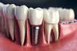 Dental Implant Procedure Implant Supported Teeth. Generative AI