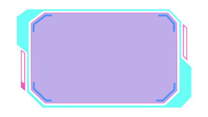 Wall Mural - abstract hud display infographic sci-fi futuristic frame information