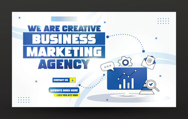 Digital marketing web banner illustration