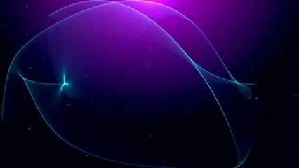Wall Mural - Curved wavy lines tech futuristic motion background. Dynamic abstract line waving loop. Metaverse Abstract Seamless wave abstract lines stream 4K background loop.