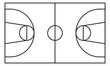 © Bogdan - Basketball court markup. Outline of lines on basketball court.