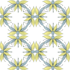 watercolor pattern seamless, hand drawn fabric print. isolated hand drawn stylized flower drawing