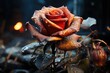Starzejąca się i Więdniejąca Róża: Przemijająca Piękność Życia i Nieunikniony Upadek Urody - Generative AI 2