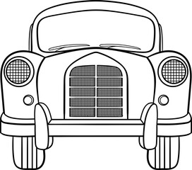 Wall Mural - Old retro car clipart