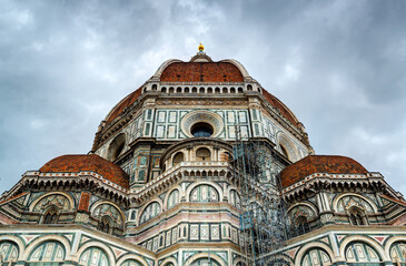 Sticker - Vintage photo of Cathedral of St Mary of Flower, Florence, Italy.