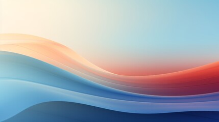 Wall Mural - abstract pc desktop background with soft waves and lines in pastel colors. aspect ratio 16:9 . Generative AI