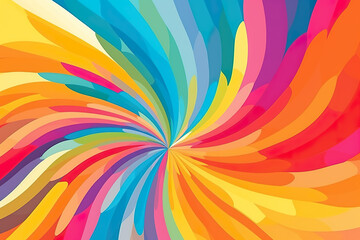 Poster - A colorful abstract background with a spiral design. Generative AI.
