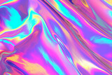 Fototapeta Zachód słońca - Holographic neon background ,Colorful psychedelic abstract. Pastel color waves for background