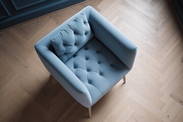 Poster - Blue armchair. Generate Ai