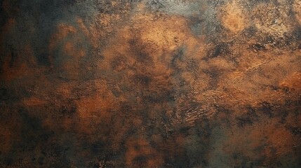 old grunge copper bronze rustic texture dark black.Generative AI