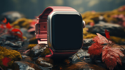 Poster - Smartwatch or fitness tracker, Technology screen, Digital device.
