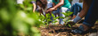 © Nataliia - Communities working together creating green spaces, urban gardens , emphasizing collaboration and environmental stewardship. Generative Ai content