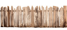 Old Painted Wooden Fence On Transparent Background, Png