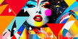 © Marco Attano - Abstract collage of LGBTQ + icons and symbols, colorful, geometric shapes, pop - art style