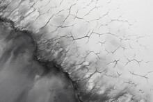 Aerial shot, abstract ice patterns on a frozen lake, monochrome, high contrast, shot on a DJI Mavic Air 2, midday, polarizing filter