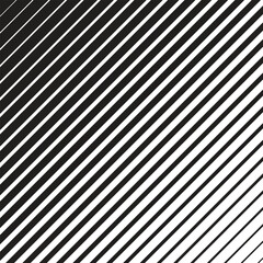 Poster - abstract monochrome geometric black small to big diagonal line pattern.